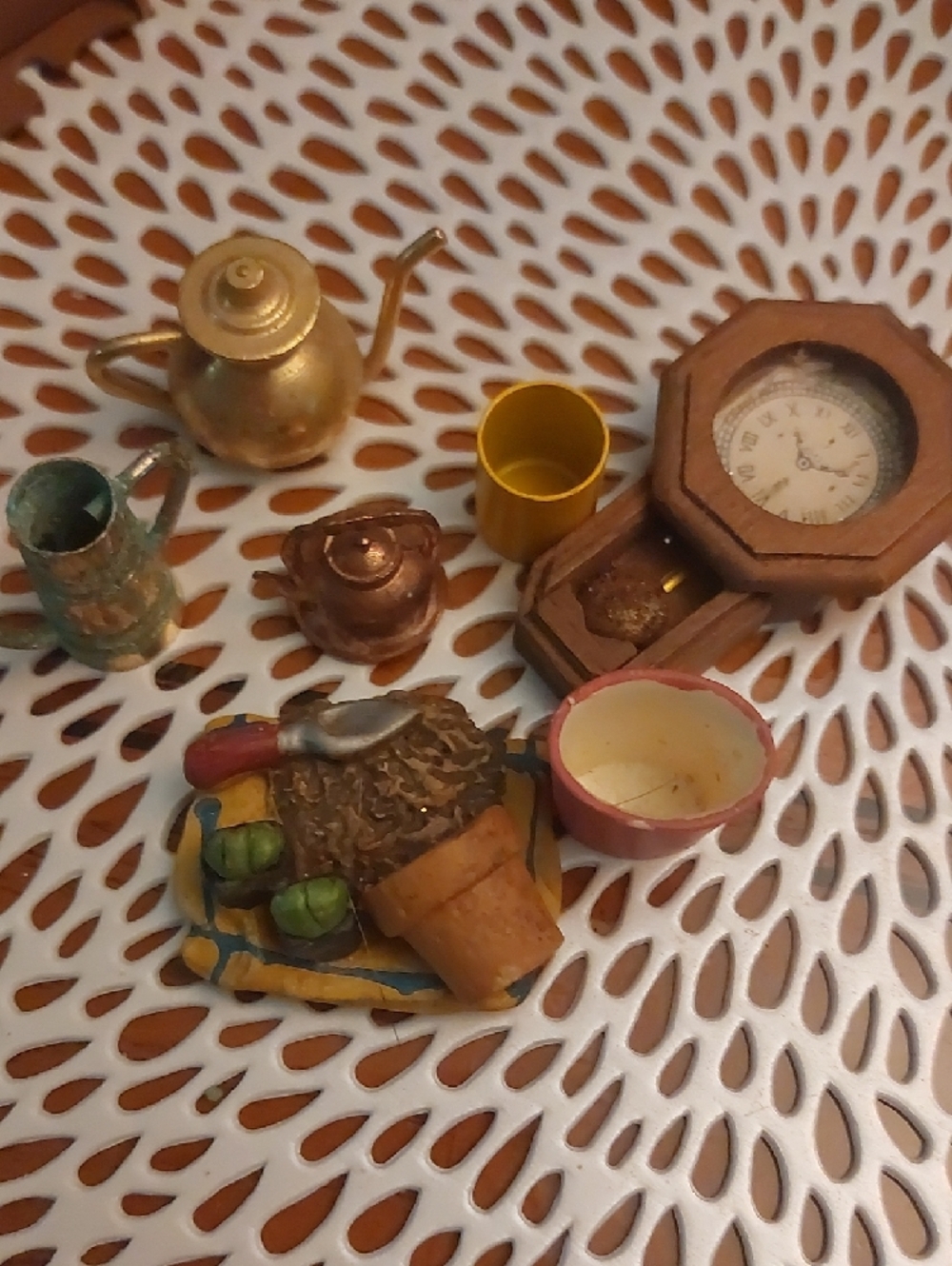 Miniature Dollhouse Furniture Set - Brown - Picture 6 of 13